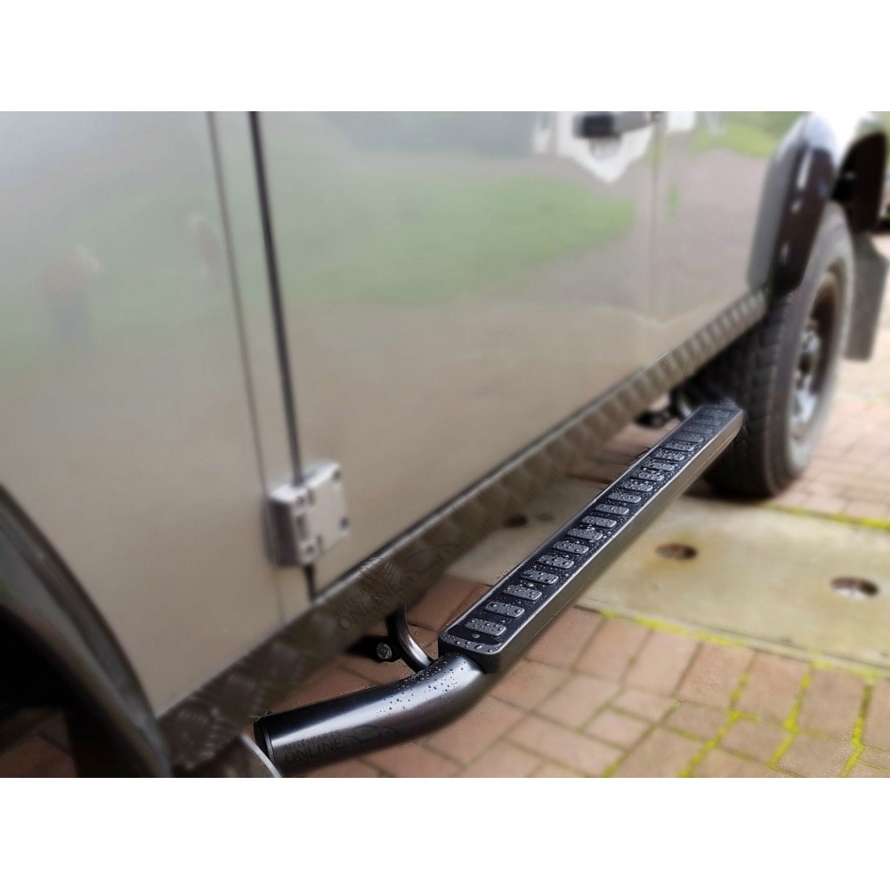 Land Rover Defender 110 Side Protection Steps (black finish)